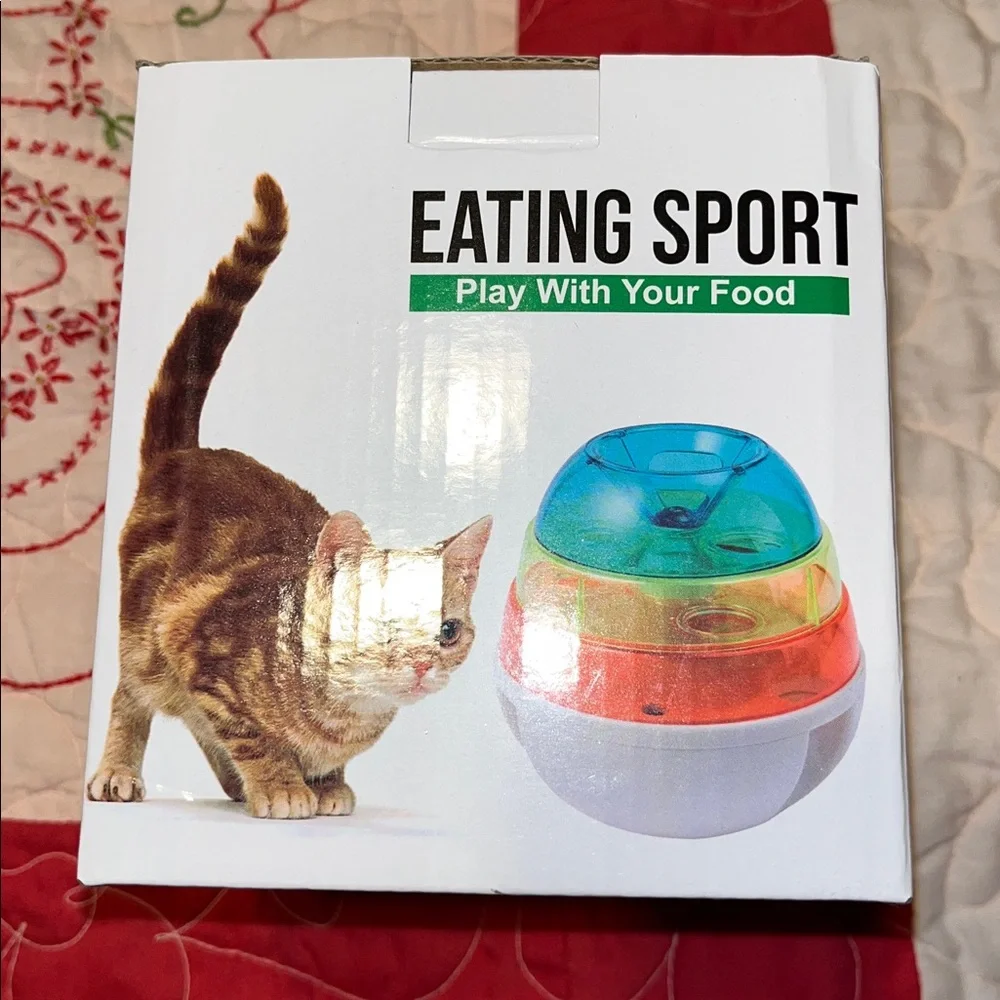 Multi-Color Dog or Cat Food Puzzle Bowl